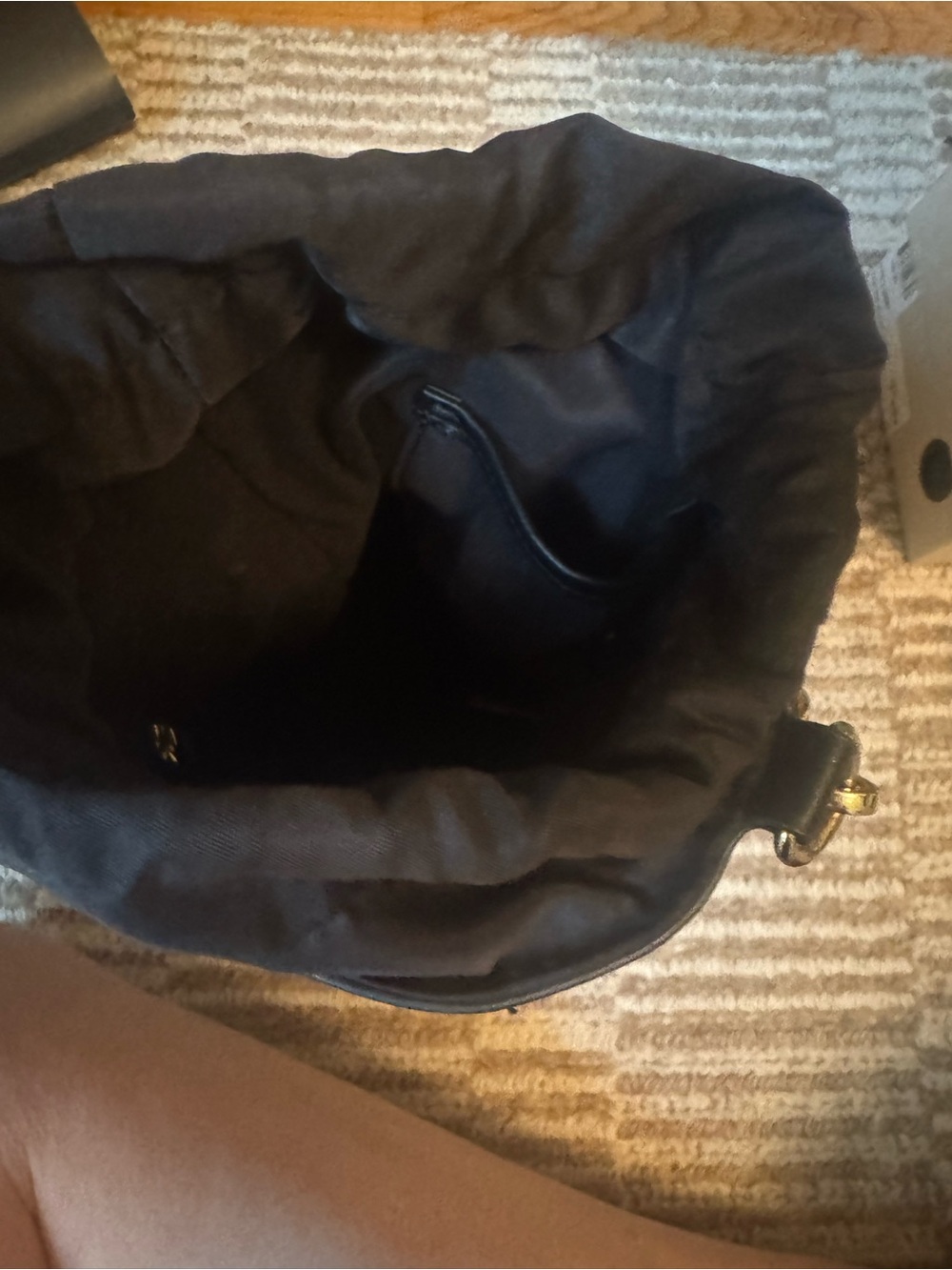 Tommy Bahama Black & Natural Woven Bucket Crossbody - Picture 9 of 10
